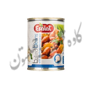 کنسرو لوبیا چیتی با قارچ در سس گوجه فرنگی380 گرمی با درب کلیدی اصالت